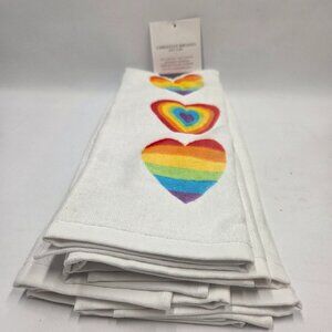 Christian Siriano Kitchen Towels Rainbow Hearts Set of 3
